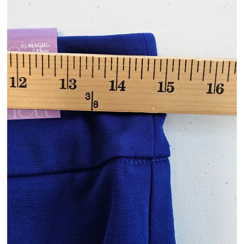 Dear Scarlett It’s Magic Flare Pants L Cobalt Blue Stretch Pull On NWT - Picture 9 of 11